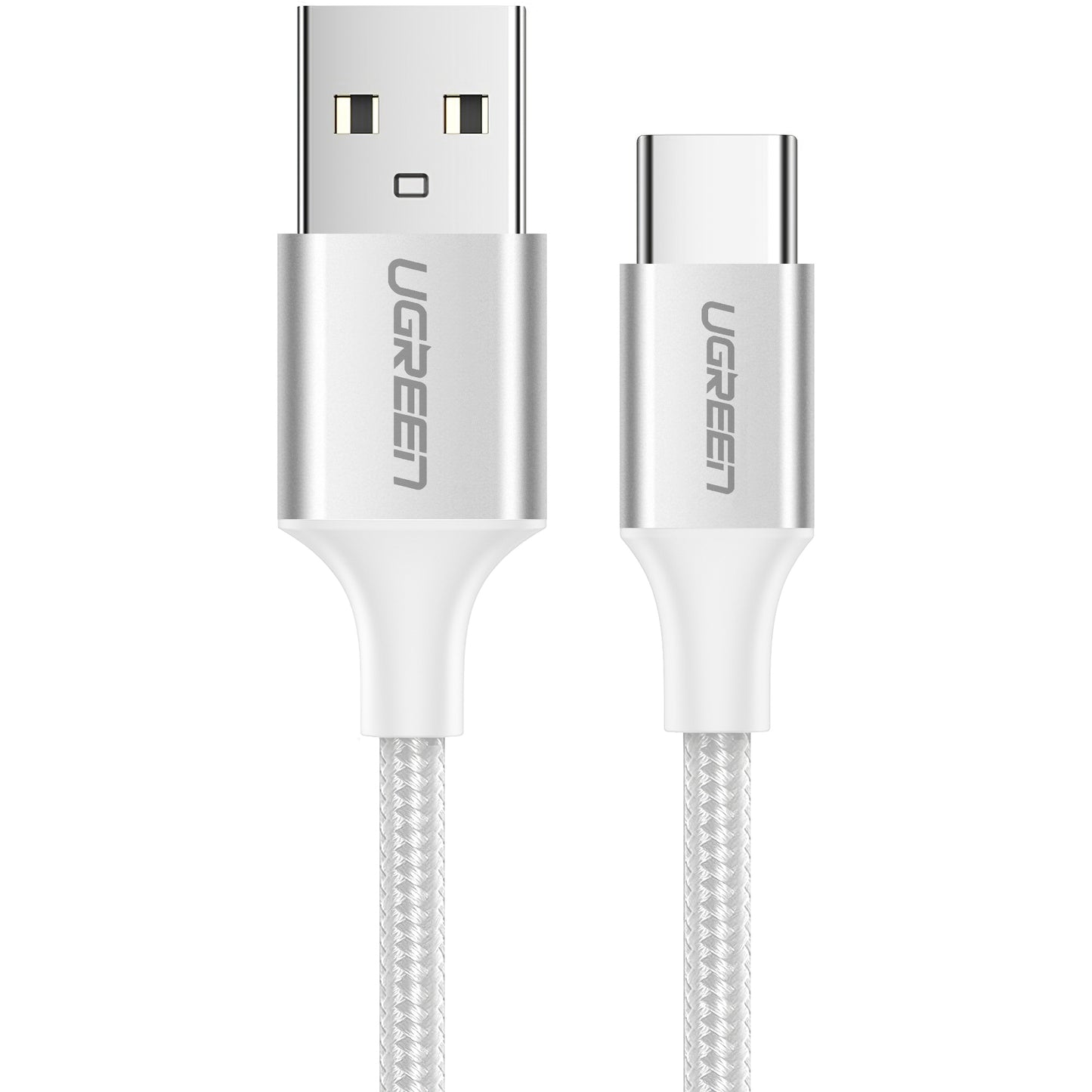 Kabel do danych i ładowania USB-A - USB-C UGREEN US288, 18W, 2m, Biały