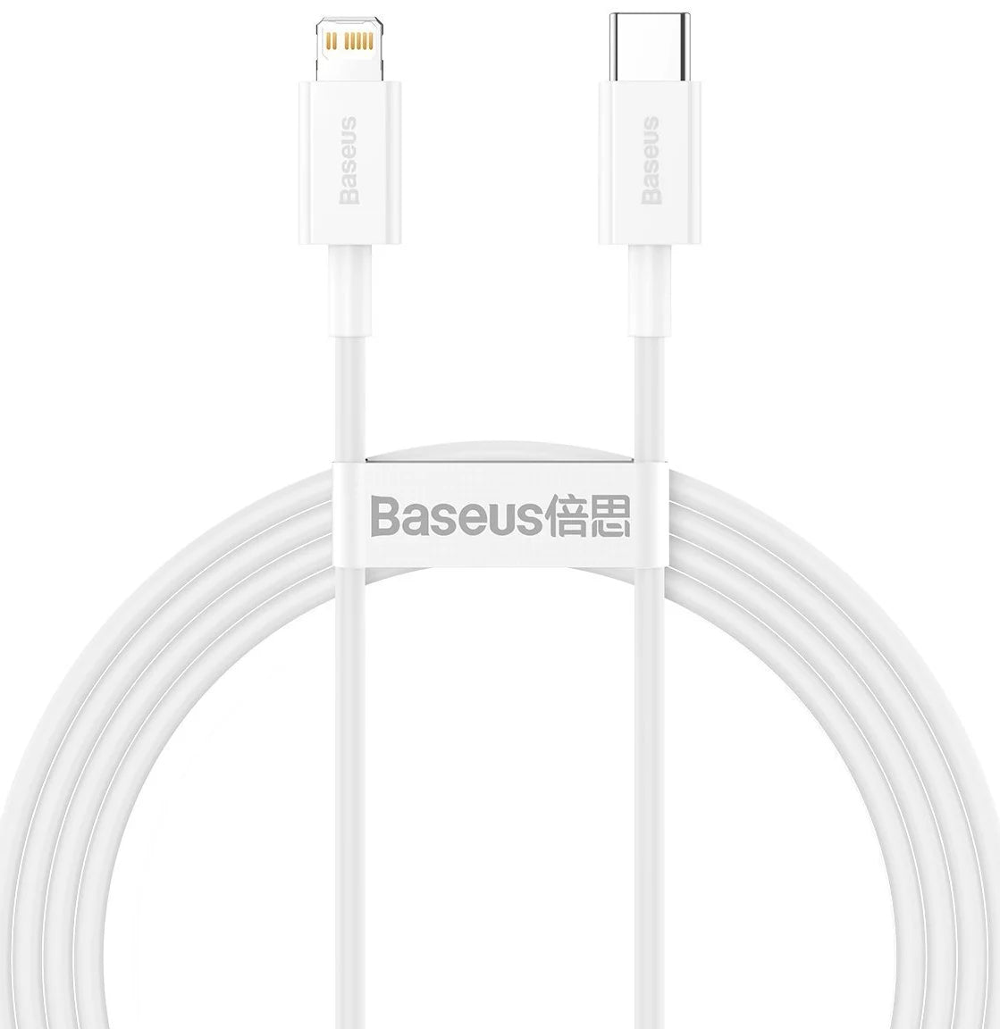 Kabel do ładowania i transmisji danych USB-C - Lightning Baseus Superior Series, 20 W, 1,5 m, biały CATLYS-B02 