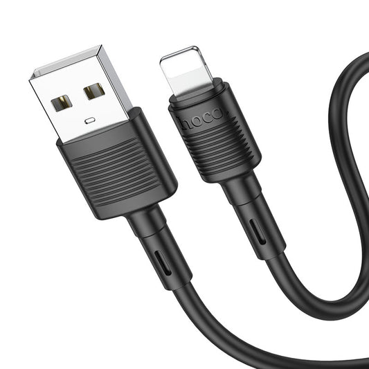 Kabel do danych i ładowania USB-A - Lightning HOCO X83 Victory, 18W, 1m, Czarny