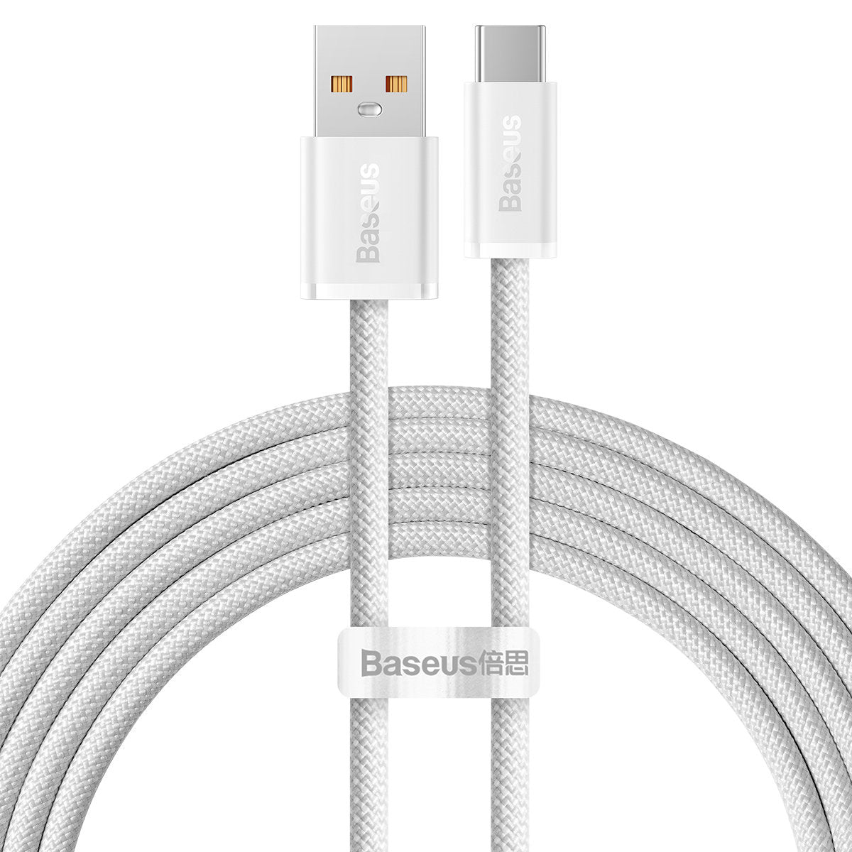 Kabel do ładowania i transmisji danych USB-A - USB-C Baseus Dynamic Series, 100W, 2m, biały CALD000702