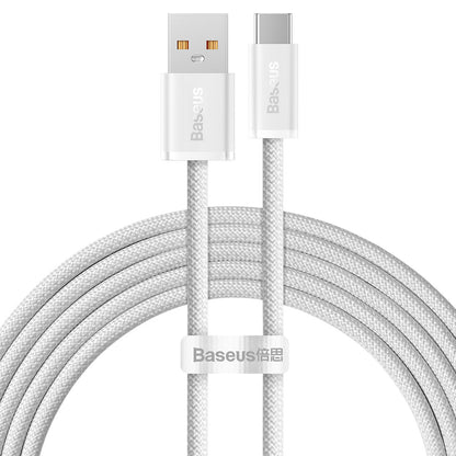 Kabel do ładowania i transmisji danych USB-A - USB-C Baseus Dynamic Series, 100W, 2m, biały CALD000702