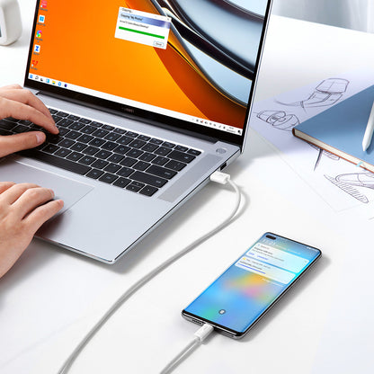 Kabel do danych i ładowania USB-A - USB-C Baseus Dynamic Series, 100W, 1m, Biały CALD000602