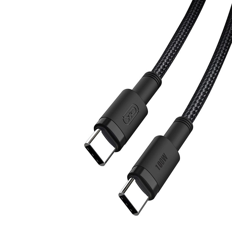 Kabel USB-C do ładowania i transmisji danych - USB-C XO Design USB-C NB-Q199, 100 W, 1,5 m, czarny 