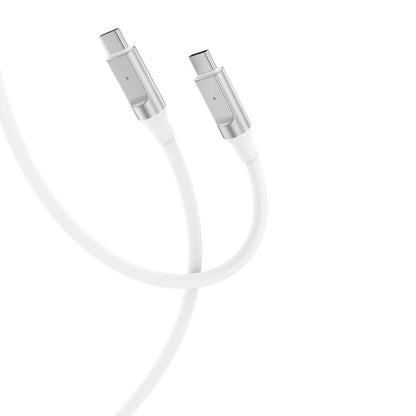 Kabel USB-C do ładowania i transmisji danych - USB-C XO Design NB-Q252B, 60 W, 1 m, biały 