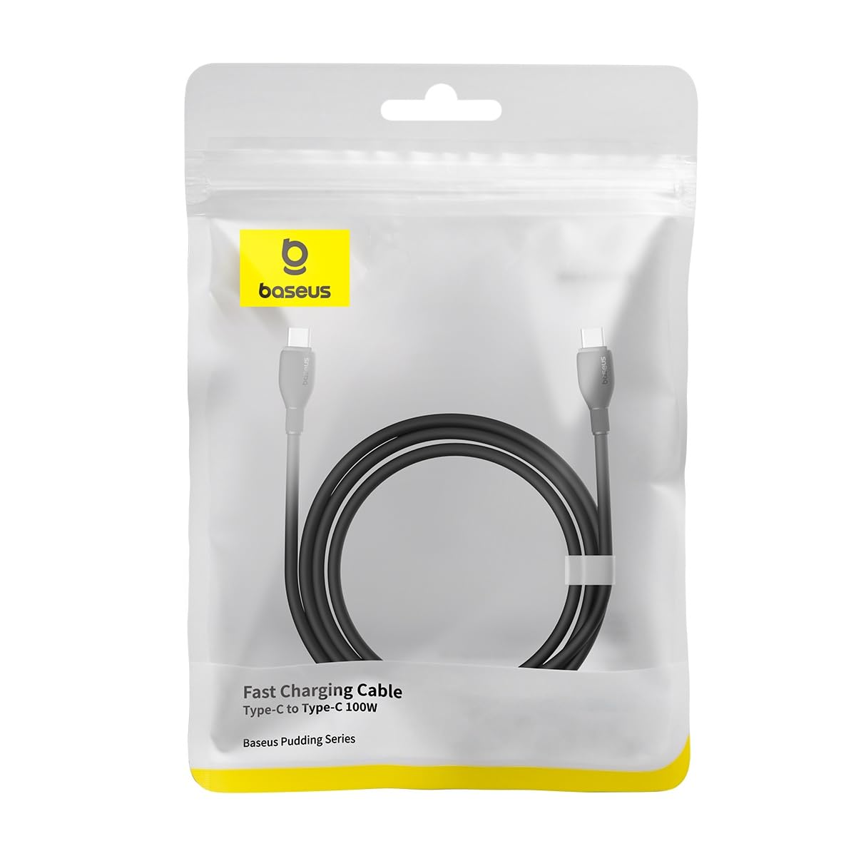 Kabel do danych i ładowania USB-C - USB-C Baseus Pudding, 100W, 2m, Czarny P10355702111-01