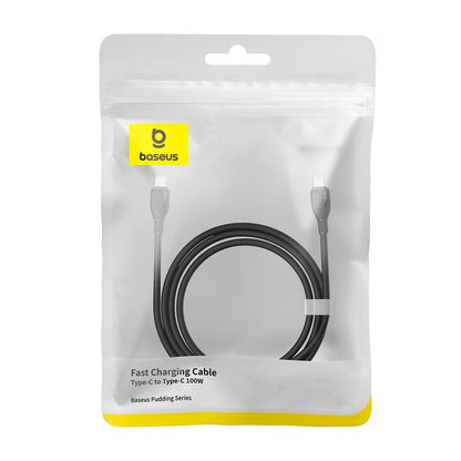 Kabel do danych i ładowania USB-C - USB-C Baseus Pudding, 100W, 2m, Czarny P10355702111-01