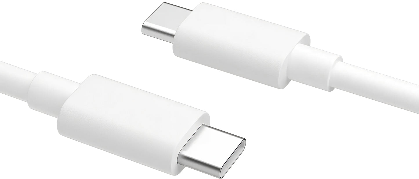 Kabel USB-C do ładowania i transmisji danych - USB-C Oppo DL149, 65 W, 1 m, biały