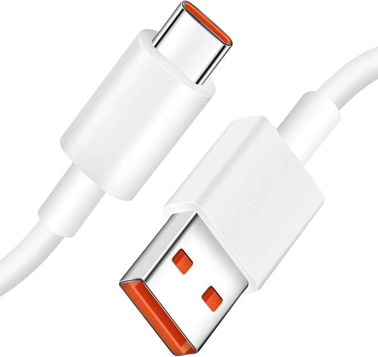 Kabel do ładowania i transmisji danych Xiaomi z USB-A na USB-C, 120 W, 1 m, biały BHR603232GL