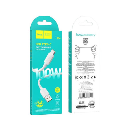 Kabel do danych i ładowania USB-A - USB-C HOCO X96, 100W, 1m, Biały
