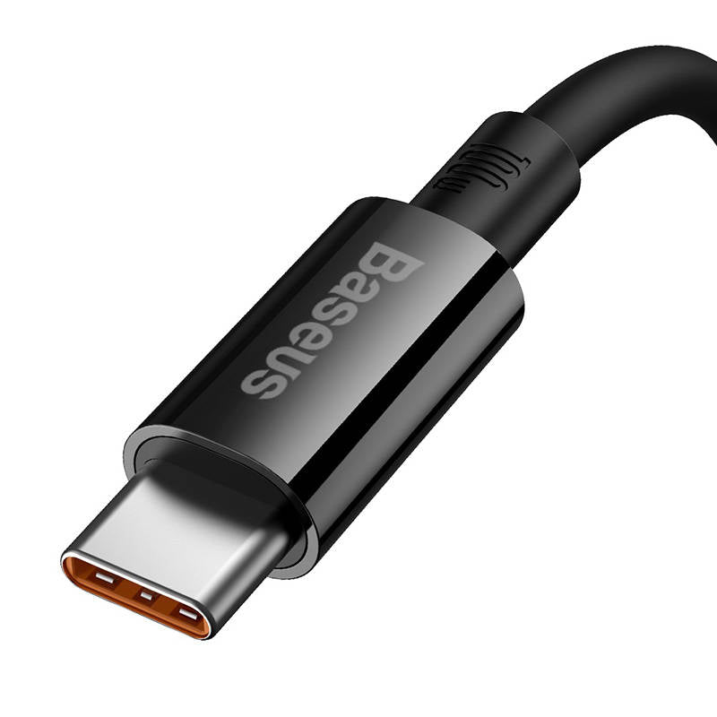 Kabel do ładowania i transmisji danych Baseus Superior Series USB-A do USB-C, 100 W, 1 m, czarny 