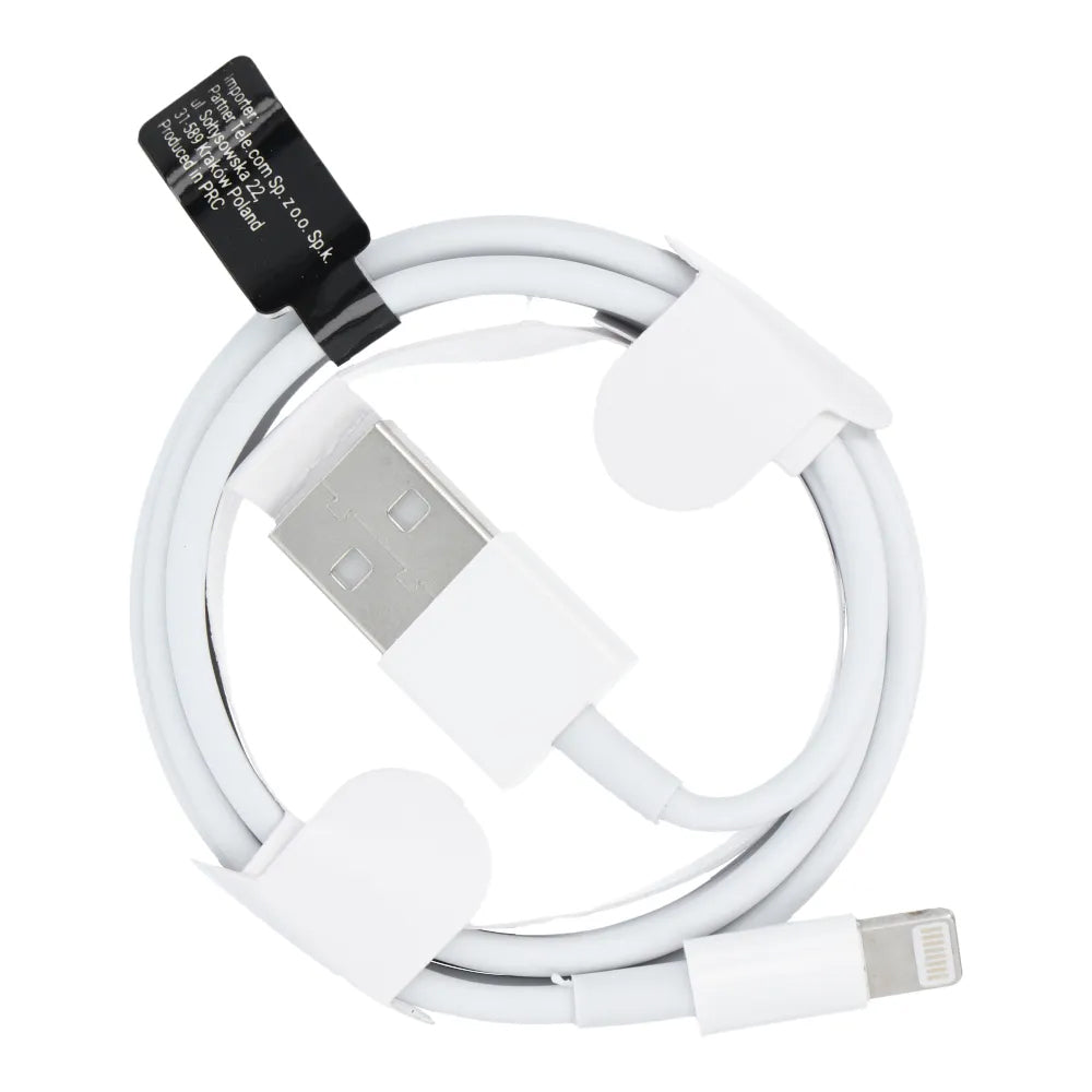 Kabel do ładowania i transmisji danych USB-A - Lightning OEM HD5, 18 W, 1 m, biały