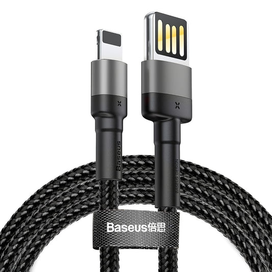 Kabel do ładowania i transmisji danych USB-A - Lightning Baseus Cafule, 18W, 2m, szary CALKLF-HG1 