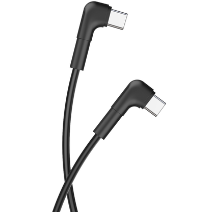 Kabel USB-C do ładowania i transmisji danych - USB-C MaXlife MXUC-09 MXUC-09 Angled, 60W, 1m, czarny 