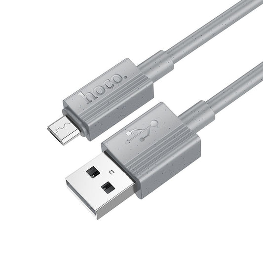 Kabel do danych i ładowania USB-A - microUSB HOCO X107, 18W, 1m, Szary