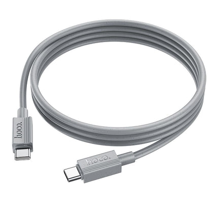 Kabel do danych i ładowania USB-C - USB-C HOCO X107, 60W, 1m, Szary