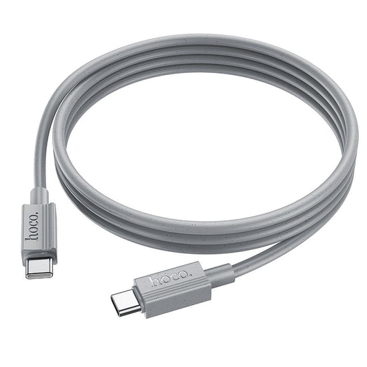 Kabel do danych i ładowania USB-C - USB-C HOCO X107, 60W, 1m, Szary