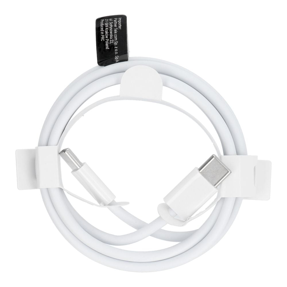 Kabel do przesyłu danych i ładowania USB-C - USB-C OEM HD26, 30W, 1m, biały