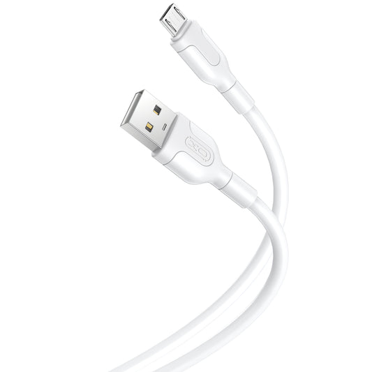 Kabel do danych i ładowania USB-A - microUSB XO Design NB212, 18W, 1m, Biały