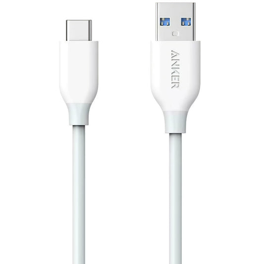Kabel do ładowania i transmisji danych z USB-A na USB-C Anker PowerLine, 18 W, 0,9 m, biały A8163021