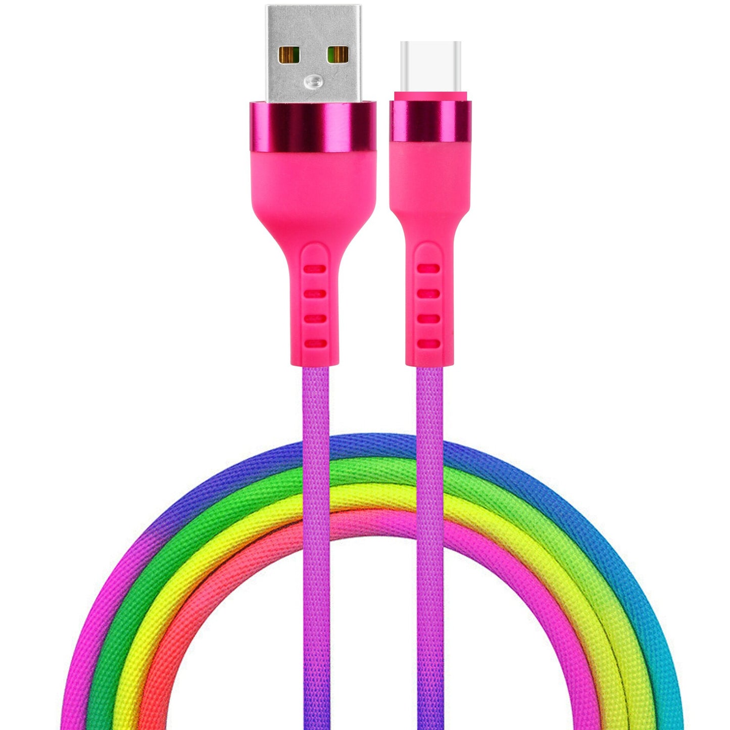 Kabel do transmisji danych i ładowania USB-A - USB-C Setty, 18 W, 1,2 m, wielokolorowy KNA-C-1.22.113