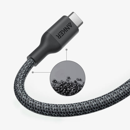 Kabel USB-C do ładowania i transmisji danych - USB-C Anker 544, 140 W, 1,8 m, czarny A80F6H11 