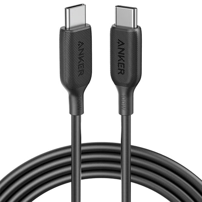 Kabel USB-C do ładowania i transmisji danych - USB-C Anker 543, 100 W, 1,8 m, czarny A80E2G11 