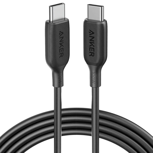 Kabel USB-C do ładowania i transmisji danych - USB-C Anker 543, 100 W, 1,8 m, czarny A80E2G11 