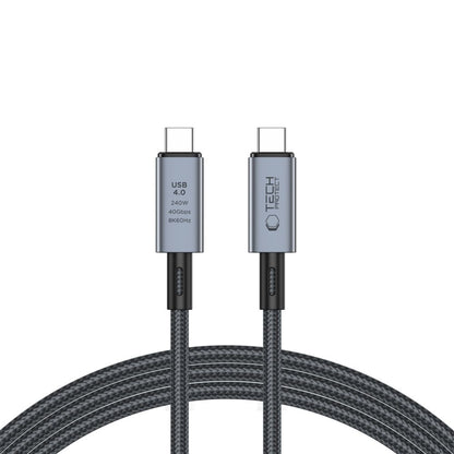 Kabel USB-C do ładowania i transmisji danych - USB-C Tech-Protect Ultraboost Max, 240 W, 2 m, szary 