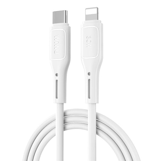 Kabel do ładowania i transmisji danych USB-C - Lightning WiWu Wi-C043E Starlink, 30 W, 1 m, biały 