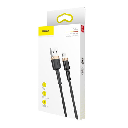 Kabel do Transmisji Danych i Ładowania USB-A - Lightning Baseus Cafule, 18W, 1m, Złoty
