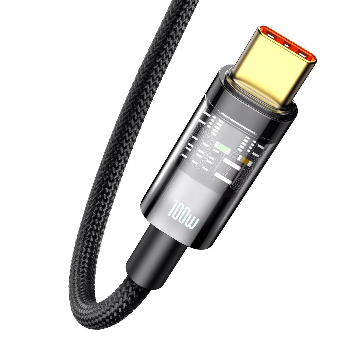 Kabel do danych i ładowania USB-A - USB-C Baseus Explorer, 100W, 2m, Czarny CATS000301