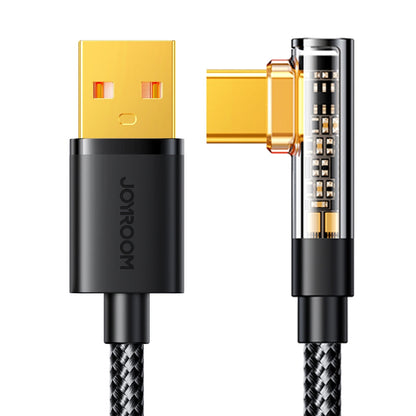 Kabel do danych i ładowania USB-A - USB-C Joyroom S-UC027A6 Angled, 60W, 1.2m, Czarny