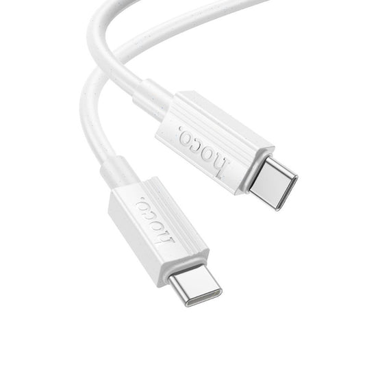 Kabel do danych i ładowania USB-C - USB-C HOCO X107, 60W, 1m, Biały