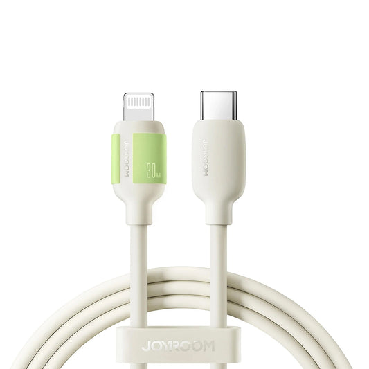 Kabel do danych i ładowania USB-C - Lightning Joyroom S-A53, 30W, 1.2m, Beżowy