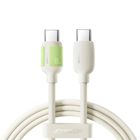 Kabel do danych i ładowania USB-C - USB-C Joyroom S-A53, 60W, 1.2m, Beżowy