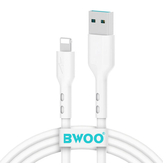 Kabel do danych i ładowania USB-A - Lightning BWOO X172L, 18W, 1m, Biały