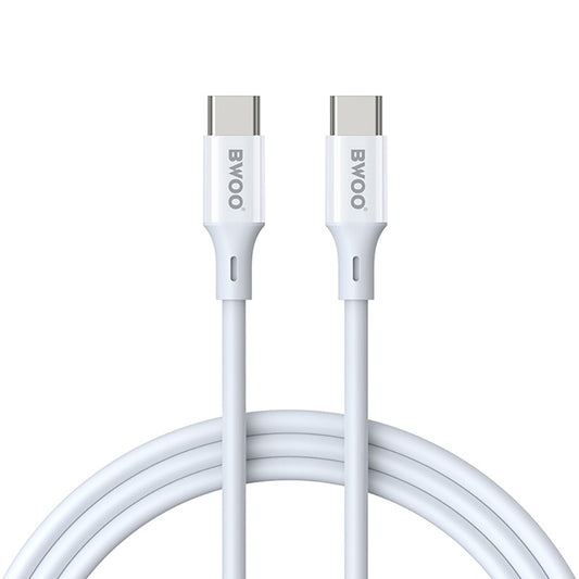 Kabel do danych i ładowania USB-C - USB-C BWOO X282, 60W, 1m, Biały