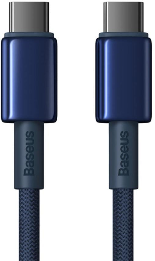 Kabel do danych i ładowania USB-C - USB-C Baseus Tungsten Gold, 100W, 2m, Granatowy P10319800321-04