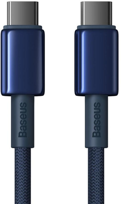 Kabel do danych i ładowania USB-C - USB-C Baseus Tungsten Gold, 100W, 2m, Granatowy P10319800321-04