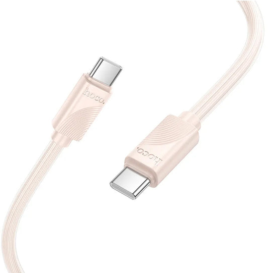 Kabel do danych i ładowania USB-C - USB-C HOCO X114, 60W, 1m, Różowy