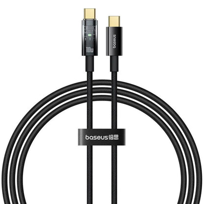 Kabel do danych i ładowania USB-C - USB-C Baseus Explorer, 100W, 1m, Czarny P10319703111-00