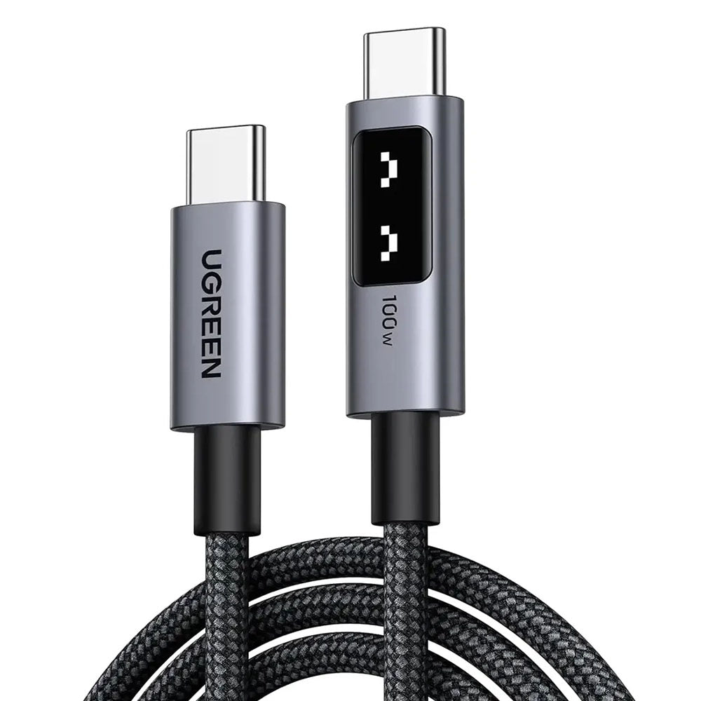 Kabel do danych i ładowania USB-C - USB-C UGREEN L509, 100W, 1m, Szary