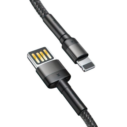 Kabel do danych i ładowania USB-A - Lightning Baseus Cafule Special Edition, 18W, 1m, Szary CALKLF-GG1