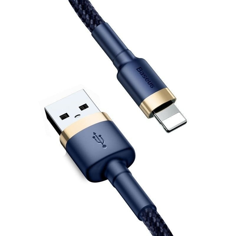 Kabel do danych i ładowania USB-A - Lightning Baseus Cafule, 18W, 2m, Granatowy CALKLF-CV3