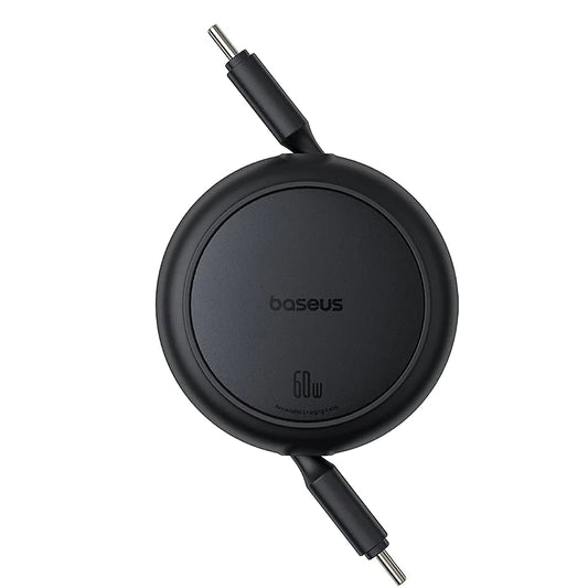 Kabel USB-C do USB-C Baseus Free2Pull Mini Retractable, 60W, 1m, Czarny P10364500111-01
