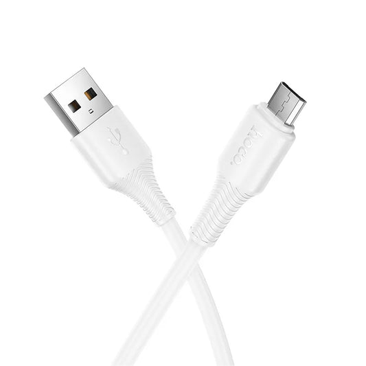 Kabel do danych i ładowania USB-A - microUSB HOCO X120, 18W, 1m, Biały