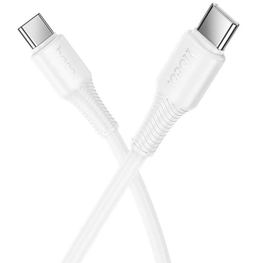 Kabel do danych i ładowania USB-C - USB-C HOCO X120, 60W, 1m, Biały