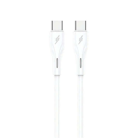 Kabel do przesyłu danych i ładowania USB-C - USB-C Sendem M36C, 66W, 1m, biały