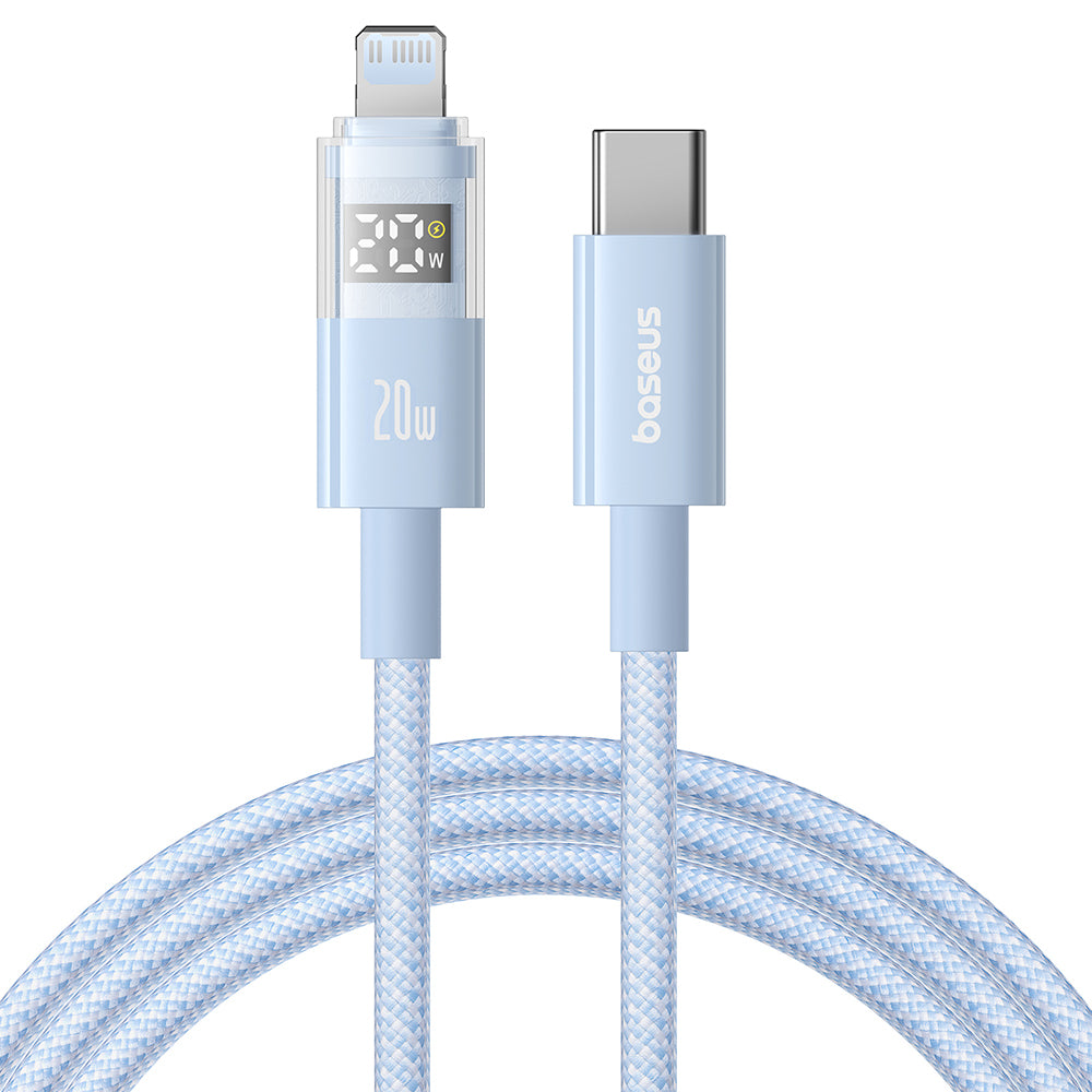 Kabel do danych i ładowania USB-C - Lightning Baseus Display 2, 20W, 1m, Niebieski P10382703311-00