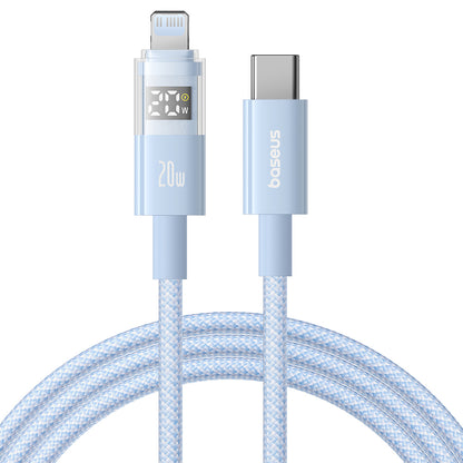 Kabel do danych i ładowania USB-C - Lightning Baseus Display 2, 20W, 1m, Niebieski P10382703311-00
